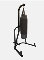 Support de sac de frappe autoportant en acier ultra-résistant et durable pour boxe/kickboxing, idéal pour sacs de sable, noir, moderne et polyvalent