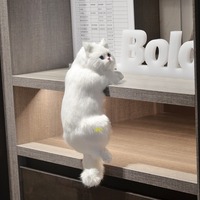 Offre Spéciale 31cm drôle chat réaliste en peluche super doux chat suspendu simulé pour enfants rempli de coton PP