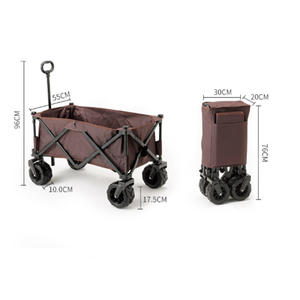 キャンプギア折りたたみ式ハンドワゴンヘビーデューティ折りたたみビーチピクニックワゴンポータブル使用ガーデンカートワゴン - Product Image 2