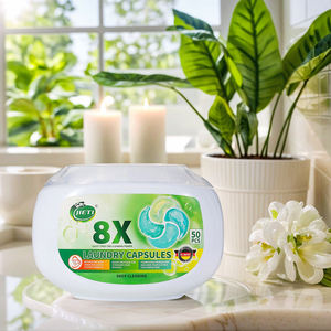 JIETI 8X Laundry Capsules 50 Pcs Deep Clean <b>Detergent</b> Pods for Automatic Machine Washing Natural Scent - Product Image 2
