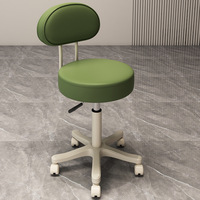 Tabouret pivotant de salon professionnel pour coiffeurs, techniciens en ongles, maquilleurs et barbiers seniors, utilisation à domicile sur coiffeuse