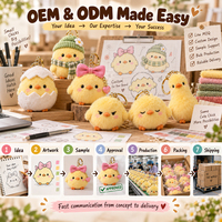 Ensemble de porte-clés en peluche poussin personnalisés, breloques amusantes pour sacs, mini jouets en peluche OEM pour accessoires de boutique et présentoirs saisonniers