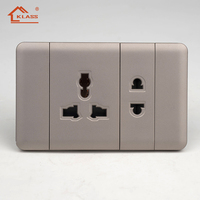 Interrupteur mural de luxe KD10 étanche à touches de piano, ultra-plat, tactile doux, 10A, avec touches modulaires pour villa de luxe