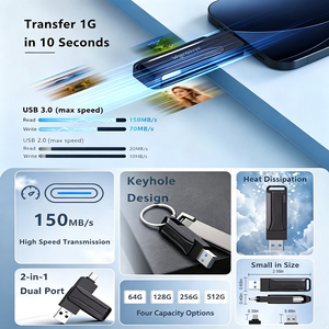 Pangu แฟลชไดรฟ์ USB ใหม่ขนาด64GB, .co.jp USB-C/USB-A 3.0 <span class=keywords><strong>Exfat</strong></span> หมุนได้สำหรับไอโฟน - Product Image 4
