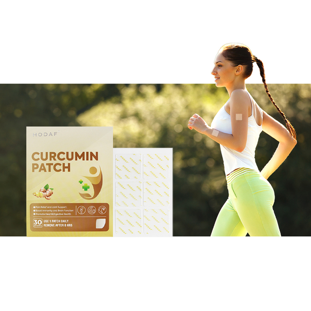 Curcumin Patch for Natural Anti-Inflammatory Relief and Joint Pain Soothing With Organic Herbal Essence Targeted Delivery