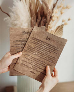 ชุดเจ้าสาวและเจ้าบ่าวแบบกลางแจ้งแผ่นไม้สำหรับงานแต่งงาน - Product Image 5