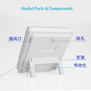 High-precision electronic temperature and humidity meter, 1.5-meter temperature probe for indoor and outdoor use in warehouses - Product Image 3
