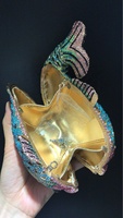 Amiqi MRY140 sac à strass poisson rouge mèche de sac de dîner vide en cristal métallique clouté à la main femmes pochette sacs de soirée