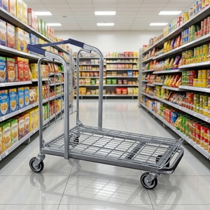 Chariot de transport pliable en acier robuste <span class=keywords><strong>SXE</strong></span>-3, meilleur prix, pour supermarchés, déménagements et entrepôts - Product Image 2