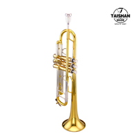 Wholesale Hot Sell Good Quality Taishan Bb Trumpet with Gold Lacquer Finish Brass Body Cupronickel Mouthpiece-Beginner-Friendly