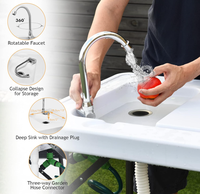 Table en plastique portative de nettoyage de poisson de vente chaude pour le pique-nique extérieur de camping