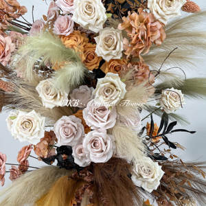 Customized Wholesale New Design Burgundy flower <b>arch</b> kit Artificial Silk Wedding Flower <b>Arch</b> <b>Decoration</b> - Product Image 5
