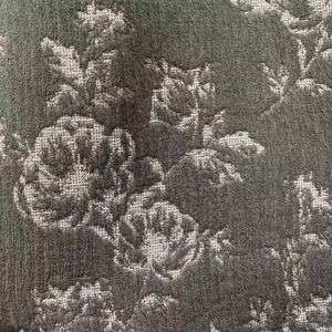 Tessuto in ciniglia tinto in filo jacquard, <span class=keywords><strong>oscurante</strong></span>, con motivi floreali tropicali verdi, 100% poliestere, per tappezzeria e decorazioni per la casa - Product Image 5