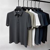 Polos pour hommes de qualité supérieure, personnalisés, uniques, en tissu gaufré, polos décontractés pour hommes, polos d'été pour hommes
