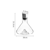 Verseur de vin à bulle intégré en verre cristal soufflé à la main Décanteur de vin rouge de montagne unique avec aérateur