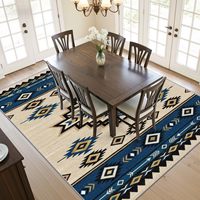 Tapis d'inspiration sud-ouest, tapis géométriques aztèques amérindiens, tapis ethniques tribaux, décoration d'intérieur, tapis antidérapants doux et grands