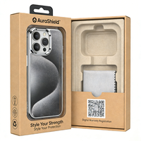 Boîte d'emballage pour téléphone portable écologique personnalisée, boîte d'emballage rigide en papier recyclable pour téléphone portable, pour la vente au détail des petites entreprises