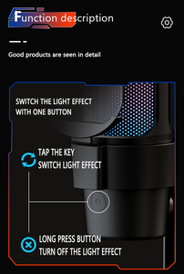 GAM-M8ไมโครโฟนคอมพิวเตอร์สำหรับเล่นเกมแบบ USB สำหรับบันทึกไมโครโฟนถ่ายทอดสด - Product Image 6