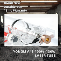 Tabung Laser CO2 Kaca Yongli A4s 100W Maks 130W Diameter 1450mm 80mm Baru Garansi 1 Tahun Umur Pakai Panjang 1064nm Suku Cadang