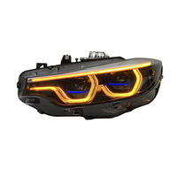 Feux avant LED SJC pour BMW Série 4 F32 F36 F80 F82 M3 M4 2013-2019, triple couleur DRL jaune/blanc/ambre, phare Plug and Play