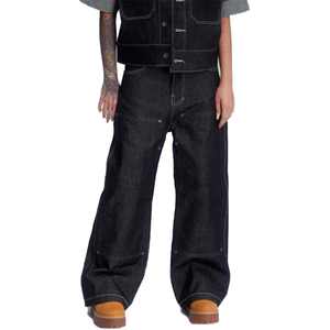 <span class=keywords><strong>Jeans</strong></span> di Alta Qualità Nuovi Monster in Denim Grezzo a Doppia Tasca con Rivetti e Doppio Ginocchio, Baggy da Uomo Stile Streetwear Retro <span class=keywords><strong>Jogger</strong></span> Stacked - Product Image 2