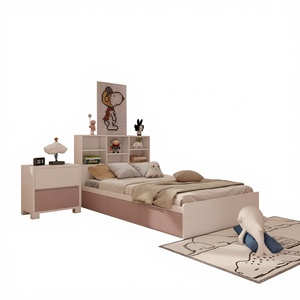 Set di Mobili Moderni <span class=keywords><strong>in</strong></span> <span class=keywords><strong>Legno</strong></span> per <span class=keywords><strong>Camerette</strong></span> da Bambina ad Altezza Regolabile per Appartamento Casa Hotel o Villa - Product Image 6