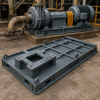 Base de Montaje para Bomba de Acero Inoxidable OEM Personalizada |   Fabricación Soldada de Alta Resistencia Anticorrosiva para Estación de Bombeo de Fluidos