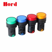 Hord indikator LED elektrik AC DC 24V 36V 48V 110V 220V 380V awet IP65 struktur elektronik plastik 1NO1NC Model AD16-22DS