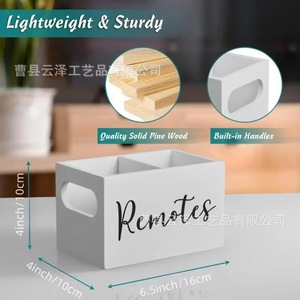 Cross-border wooden desktop remote control <b>storage</b> <b>box</b>, <b>drawer</b>-divided organizer, multi-functional cosmetic <b>storage</b> <b>box</b> - Product Image 4
