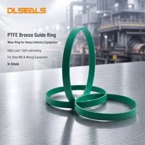 Anneau de guidage en <span class=keywords><strong>bronze</strong></span> PTFE, anneau anti-usure pour l'industrie lourde, aciéries, équipements miniers, haute charge, autolubrifiant, ISO 9001, en stock - Product Image 1
