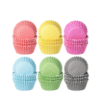 Plateau d'emballage à cupcake, 1 pièce, plateau d'emballage, tasse de cuisson en papier, 3oz 11cm, moule à gâteau standard avec impression à rayures
