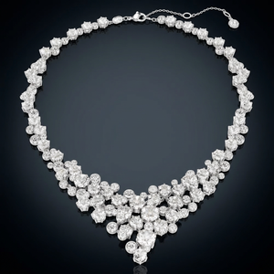 Collier en or massif 18 carats avec diamant rond taille brillant, bijoux de mariage unisexe de luxe, certifié IGI, plaqué or 18 carats - Product Image 2