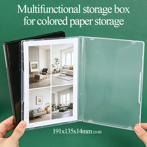 SUNSHING 14mm Clear <b>DVD</b> <b>Case</b> No Hub Multi Storage <b>Cases</b> for Rubber Stamps, Dies, Gel Plate Plastic Crafts Paper Cling Stamp Box - Product Image 1