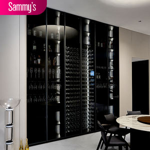 Librería Moderna de Diseño Chino, Estantería de Madera Negra para <span class=keywords><strong>Hotel</strong></span>, Hogar, Oficina, Sala de Estar, Dormitorio, Estilo Panel de Madera - Product Image 1