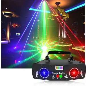 LED Laser 3 in 1 laser strobe Beam Lights DJ music interactive animation club light projector stage lighting equipment