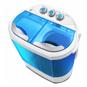 Jewelin 3kg xách tay mini máy giặt đôi bồn tắm nhỏ gọn có thể nhìn thấy Giặt máy giặt - Product Image 2