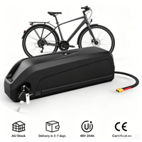 Baterai Hailong Ebike 48V 20Ah Lithium Ion 18650 Sel 30A BMS Tahan Air 2C Discharge 750W-1500W 1000W Downtube 13s4p 80% Cycle