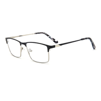 Marcos de diseñador retro Vintage para mujer y hombre, gafas con montura de metal, óptica italiana, unisex