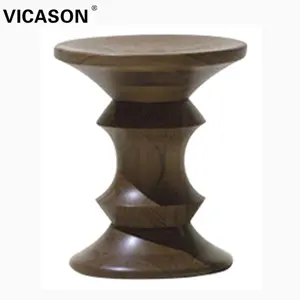 VICASON设计师模型Wabisabi风格实木商用咖啡木墩凳宾馆换鞋凳