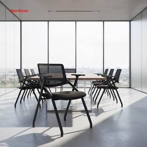 เก้าอี้นักเรียนพร้อมแผ่นรองเขียนโต๊ะโรงเรียนเก้าอี้ฝึกพับได้สำหรับห้องประชุม - Product Image 1