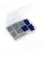 Kit d'ancrages à expansion, jeu de tournevis universels en plastique, vis à tête plate, vis autoperceuses, kit d'outils pour béton et cloisons sèches