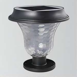 높은 밝기 야외 정원 현대 풍경 포스트 조명 방수 무선 게이트 장식 광장 Led 태양 기둥 램프 - Product Image 3