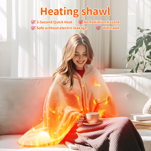 Anjuny đa chức năng sưởi ấm khăn choàng mặc USB nóng chăn ấm áp thoải mái cho mùa đông nhà ngoài trời - Product Image 3