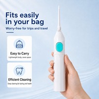 Jet d'eau dentaire portable, irrigateur buccal à pression d'air, brossette à eau sans fil pour le nettoyage des dents