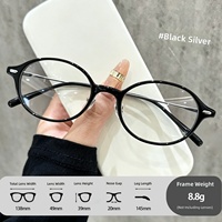 Lunettes ovales en titane ultra-légères de style coréen 88g, effet écaille de tortue, pour les geeks et les influenceurs, sans correction, anti-lumière bleue, pour femmes
