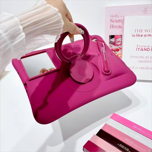 New <span class=keywords><strong>iPad</strong></span> 6 9.7 11 inch môi đỏ tráng men vỏ phẳng Nhẫn Chủ Silicone lười biếng cảm ứng lên gương - Product Image 4