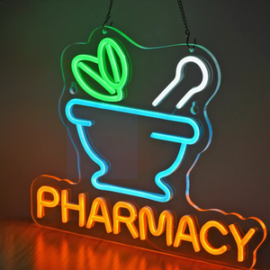 Enseignes néon <span class=keywords><strong>LED</strong></span> haute performance pour pharmacies, étanches, pour extérieur, décoration néon pour pharmacies, couleurs bleu, vert, jaune, blanc chaud, en plastique - Product Image 3