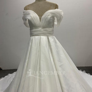 Vestido de Novia de Tul Satinado de Alta Calidad Lsqx135, Vestido de Princesa con Falda Voluminosa para Recepción, Jancemebr - Product Image 6