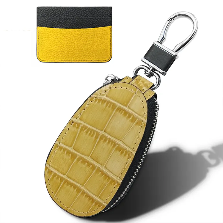 High Quality Luxury Waterproof Genuine Leather Car Key Case For Toyota
