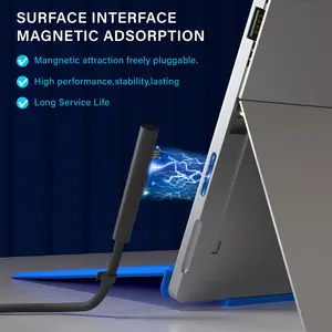 US UK EU ผนังใหม่ 65W 15V4A พร้อมพอร์ต A + C อะแดปเตอร์ชาร์จสําหรับ Microsoft Surface Pro 3 4 5 6 7 X 8 แล็ปท็อป
